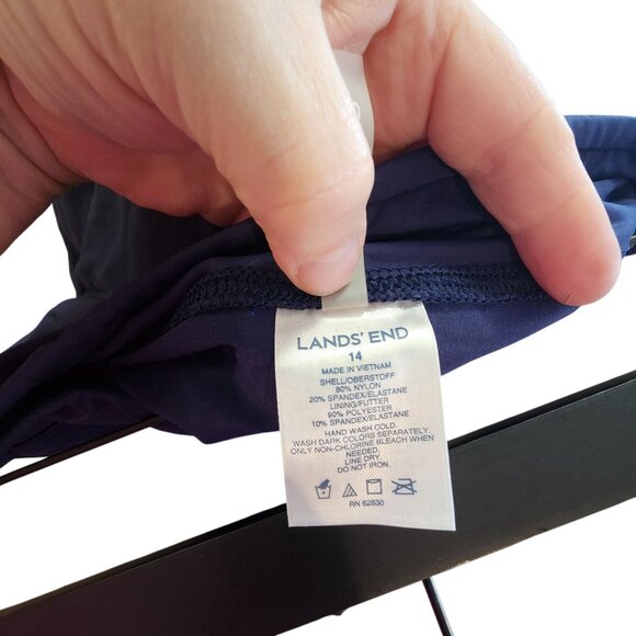 Lands End Womens Swim Skirt With Built-In Briefs Size 14 Blue - Picture 4 of 4